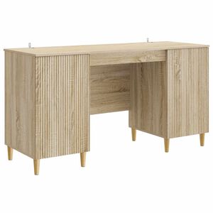vidaXL Biurko dąb Sonoma 142,5 x 50 x 75 cm Drewno inżynieryjne