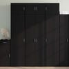 vidaXL Wysoka szafka, czarna, 70x42,5x185 cm, materiał drewnopochodny