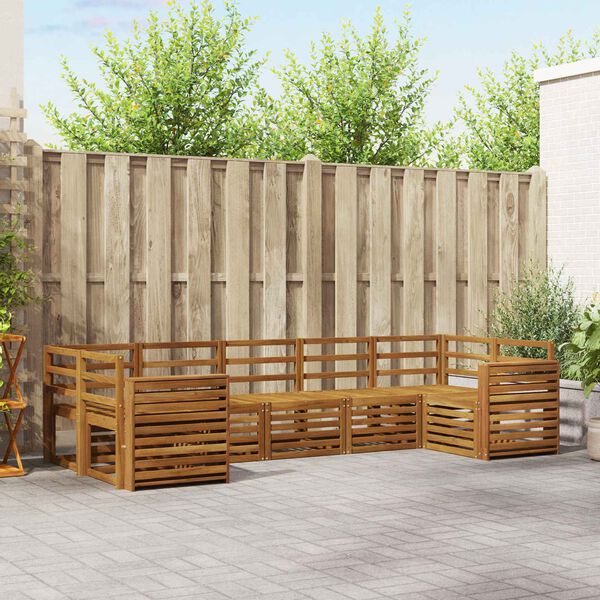 vidaXL Zestawy sof 7 pcs Naturalny Lite Drewno Akacji