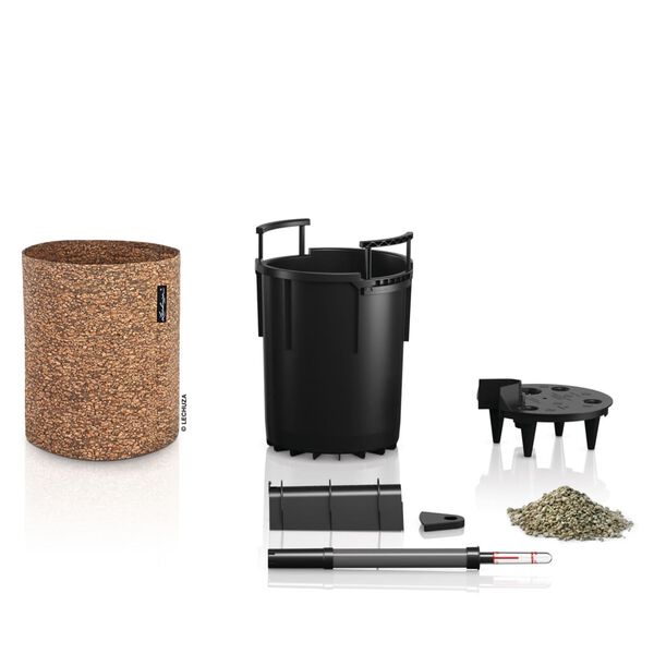 LECHUZA Doniczka TRENDCOVER 23 Cork all-in-one, ciemna, naturalna