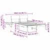 vidaXL Ramka łóżka Z zagłówkiem Biały 135 x 190 cm Lite drewno sosnowe