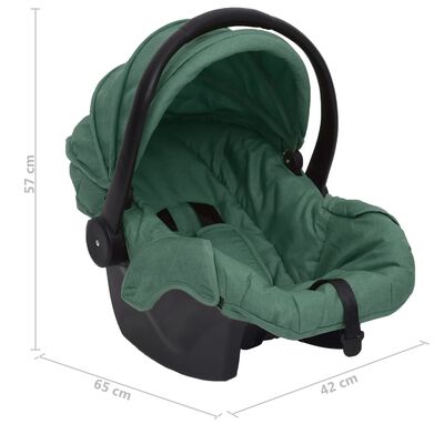 vidaXL Fotelik niemowlęcy do samochodu, zielony, 42x65x57 cm