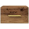 vidaXL Szafka Nocna Montowane na ścianie Stare drewno 35 x 35 x 20 cm