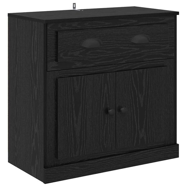vidaXL Highboard z szufladą Czarny Dąb 70 x 35,5 x 67,5 cm