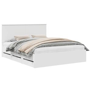 vidaXL Ramka ł&oacute;żka z szufladą Biały 160 x 200 cm Drewno inżynieryjne