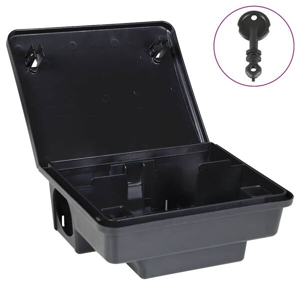 vidaXL Pułapki na myszy 4 szt. Czarne 23x19x9,5 cm