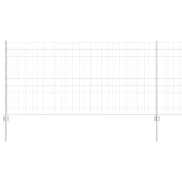 vidaXL Ogrodzenie z słupkiem Srebrny 1 x 10 m Stal