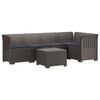 vidaXL 5-osobowa sofa ogrodowa z poduszkami w stylu rattanowym PP