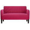 vidaXL Sofa dwuosobowa wino czerwone 109 cm aksamit