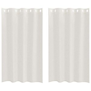 vidaXL Firany Voile 2 szt. Kremowy 175 x 140 cm Poliester