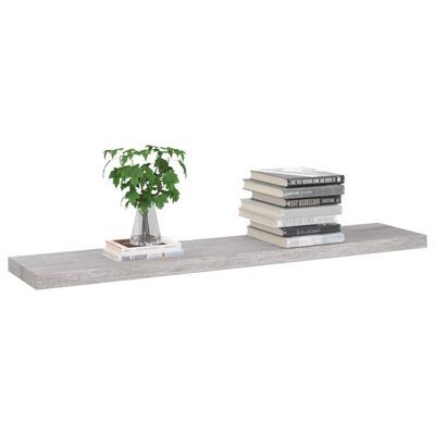 vidaXL Półka ścienna, szarość betonu, 120 x 23,5 x 3,8 cm, MDF