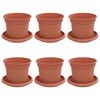 vidaXL Doniczki 6 pcs Czerwony ceglasty &Oslash; 12,5 x 10 cm