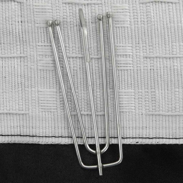 vidaXL Zasłona stylizowana na lnianą, z haczykami, czarna, 290x245 cm