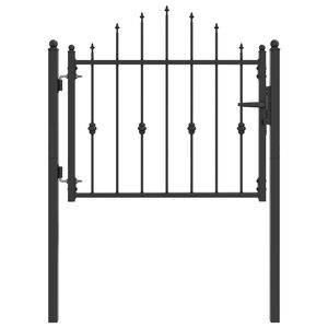 vidaXL Brama ogrodzeniowa ASTEN 100 x 75 cm Metal Czarny Zamykane