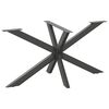 vidaXL Noga do stołu jadalnego Pająk kształt antracyt 150x78x(72-73) cm stal
