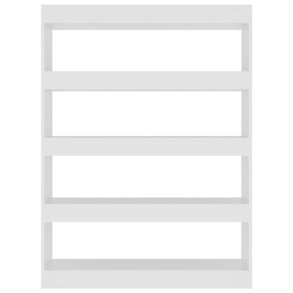 vidaXL Regał na książki/przegroda, biały, 100x30x135 cm