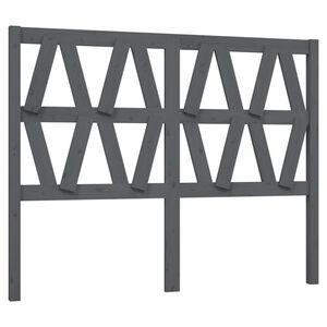 vidaXL Wezgłowie ł&oacute;żka, szare, 126x4x100 cm, lite drewno sosnowe