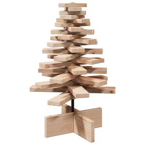 vidaXL Drewniana choinka do udekorowania, 60 cm, lite drewno sosnowe