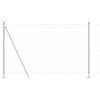 vidaXL Ogrodzenie z słupkami Srebrny 1.4 x 50 m Stal pokryta PCV