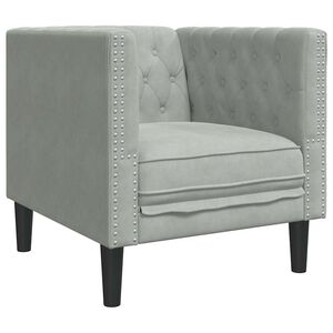 vidaXL Sofa Jasnoszary 74,5 x 71 x 70,5 cm Aksamit