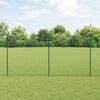 vidaXL Ogrodzenie z słupkiem Zielony 1,5 x 10 m Stal i PVC