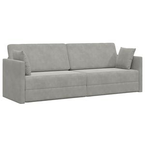 vidaXL Sofa podłogowa z funkcją spania Jasnoszary 213 x 70 x 77 cm