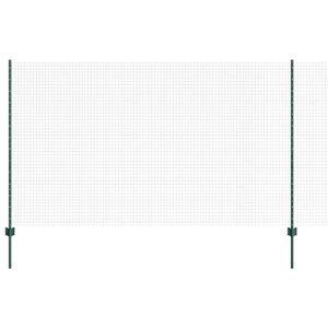 vidaXL Ogrodzenie z słupkiem Zielony 1,4 x 50 m Stal i PVC
