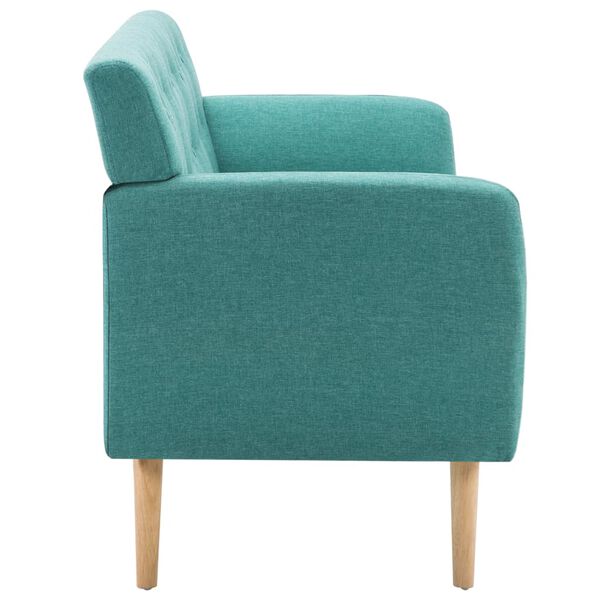 vidaXL 3-osobowa sofa tapicerowana tkaniną, 172x70x82 cm, zielona