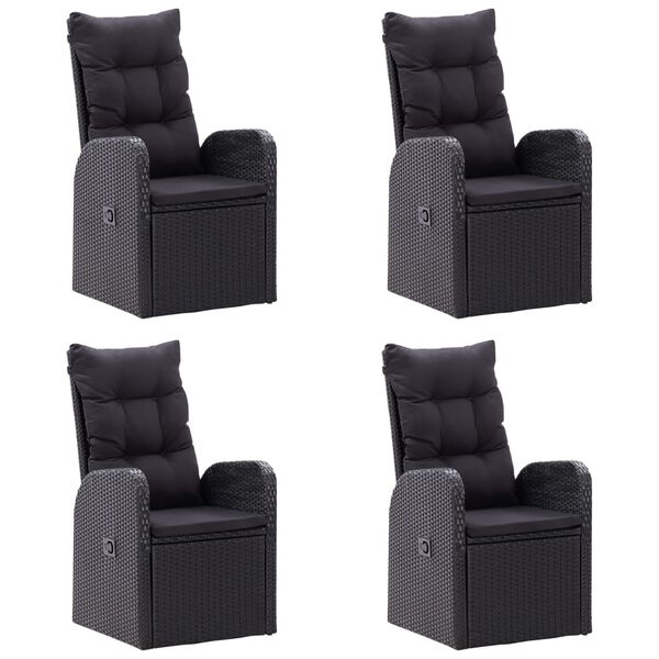 vidaXL 5-częściowy zestaw mebli ogrodowych, czarny