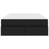 vidaXL Ł&oacute;żko z miejscem na przechowywanie i materacem 2 pcs Czarny