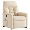 vidaXL Podnoszony fotel masujący, rozkładany, beżowy, mikrofibra