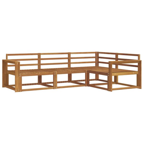 vidaXL Zestaw sof na zewnątrz 4 pcs Naturalny Lite Drewno Akacji