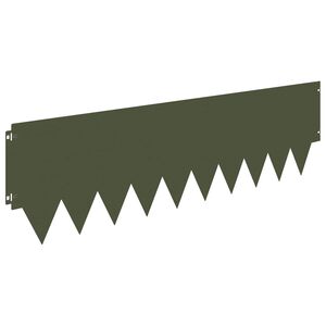 vidaXL Krawężnik do trawnika 20 pcs 103 x 30 cm metal Oliwkowy zielony