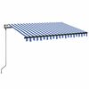 vidaXL Automatycznie zwijana markiza, LED i czujnik wiatru, 350x250 cm