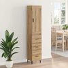 vidaXL Highboard z szufladą Dąb rzemieślniczy 34,5 x 34 x 180 cm