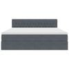 vidaXL Ł&oacute;żko z miejscem na przechowywanie i LED Ciemnoszary Aksamit