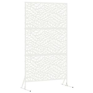 vidaXL Ekran prywatności 100 x 50 x 180 cm Stal Biały