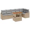 vidaXL Zestaw Sof na Ogr&oacute;d z poduszką 7 pcs beżowo-jasnoszary