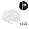 vidaXL Lampki świąteczne, 20 m, 200 diod LED, zimna biel, 8 funkcji