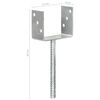 vidaXL Kotwy do słupk&oacute;w, 6 szt., srebrne, 12 x 6 x 30 cm, stal