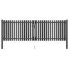 vidaXL Brama ogrodowa stalowa 400x100 cm antracytowa