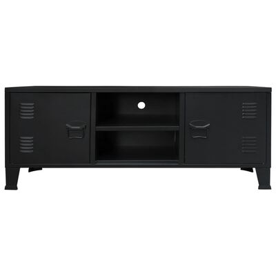 vidaXL Metalowa szafka TV w industrialnym stylu, 120x35x48 cm, czarna