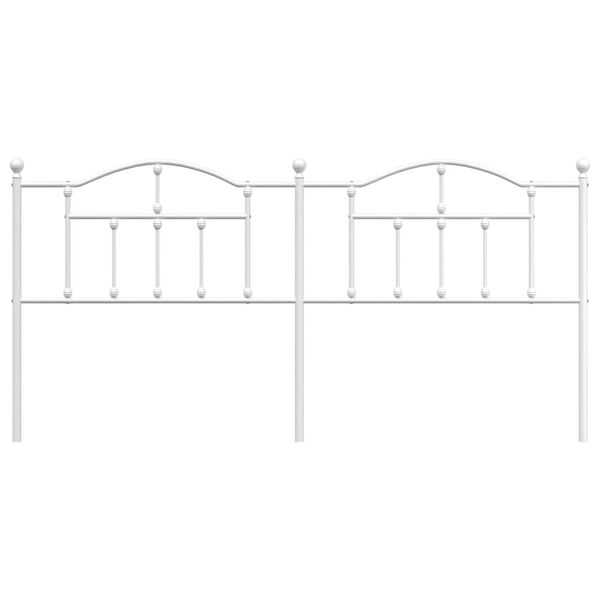 vidaXL Metalowe wymienne wezgłowie, białe, 193 cm