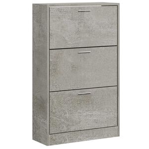vidaXL Szafka na buty, szarość betonu, 63x24x103 cm