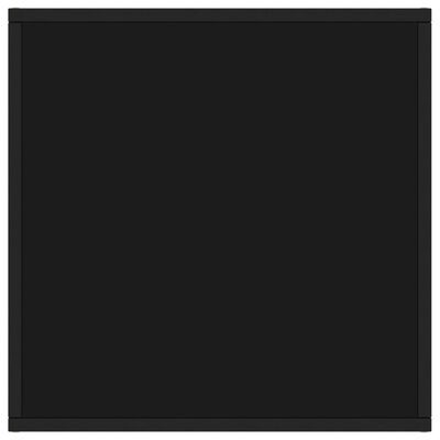 vidaXL Stolik kawowy, czarny, czarne szkło, 60x60x35 cm