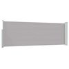 vidaXL Wysuwana markiza boczna na taras, 100 x 300 cm, szara