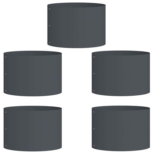 vidaXL Pierścień doniczki 5 pcs Antracyt 30 x 30 x 20 cm