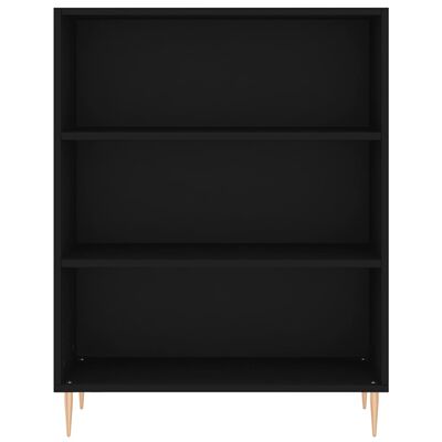 vidaXL Regał, czarny, 69,5x32,5x90 cm, materiał drewnopochodny