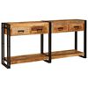 vidaXL Stoliki konsolowe 2 szt. Brązowy 161 x 33 x 75 cm