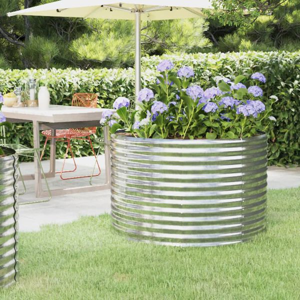 vidaXL Podwyższona donica, stal ocynkowana, 100x100x68 cm